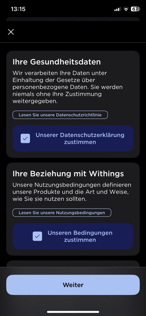 Withings BPM Connect Blutdruckmessgerät App Einrichtumg 3