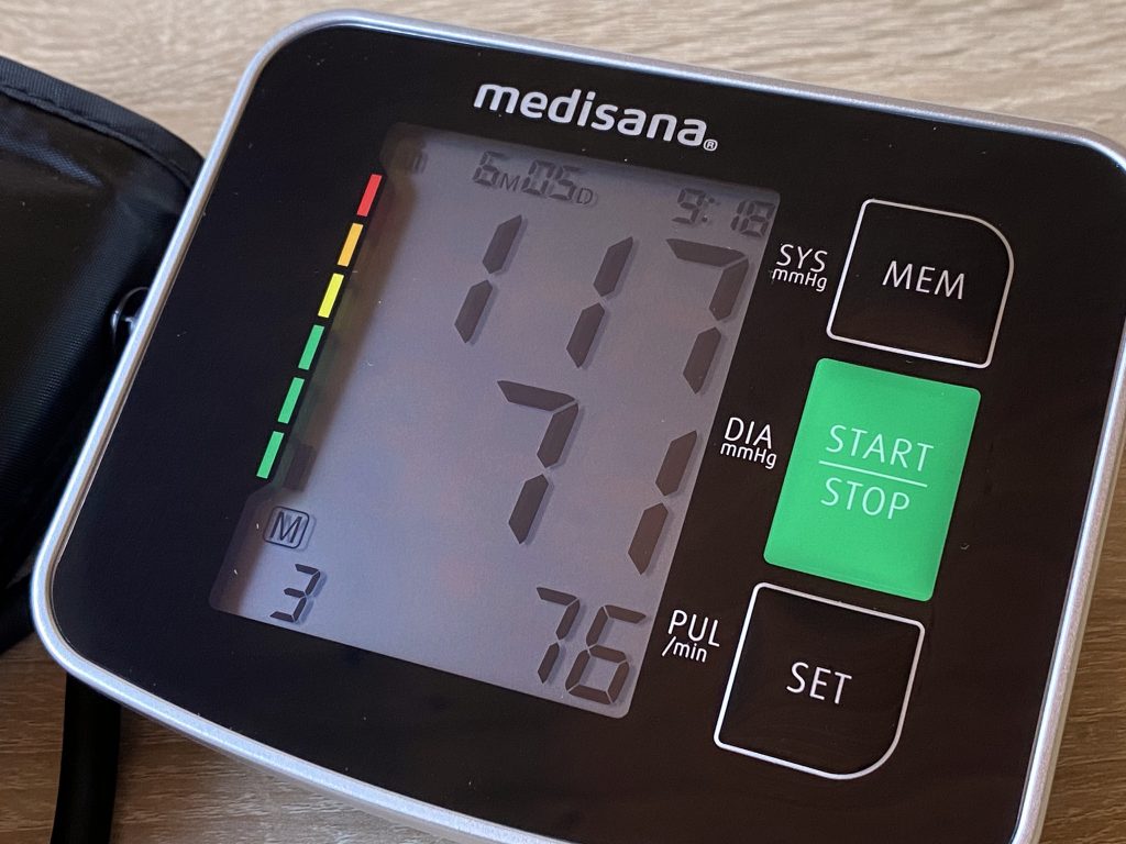 Medisana BU 516 Blutdruckmessgerät Anzeige Messung 3