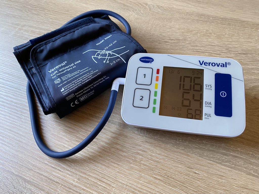 Veroval Compact Blutdruckmessgerät Anzeige Messwert letzte Messung 1