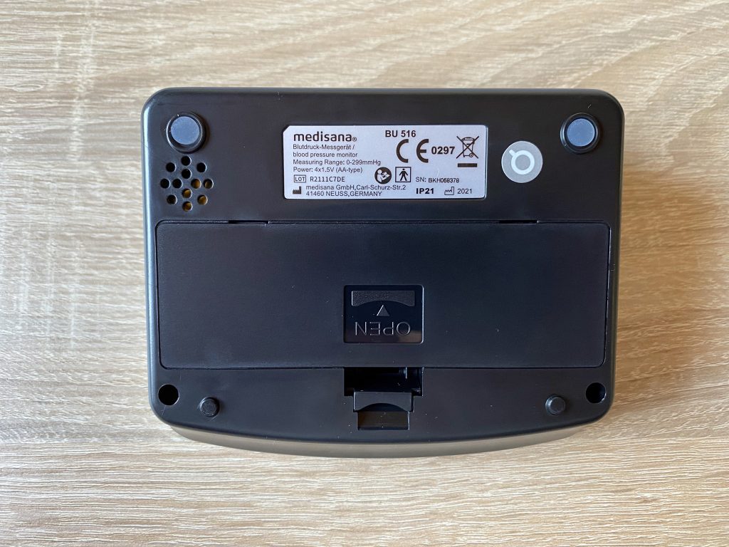 Medisana BU 516 Blutdruckmessgerät Unterseite