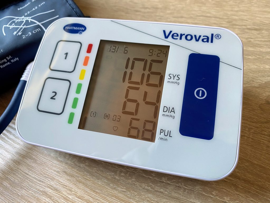 Veroval Compact Blutdruckmessgerät Anzeige Messwert letzte Messung 2