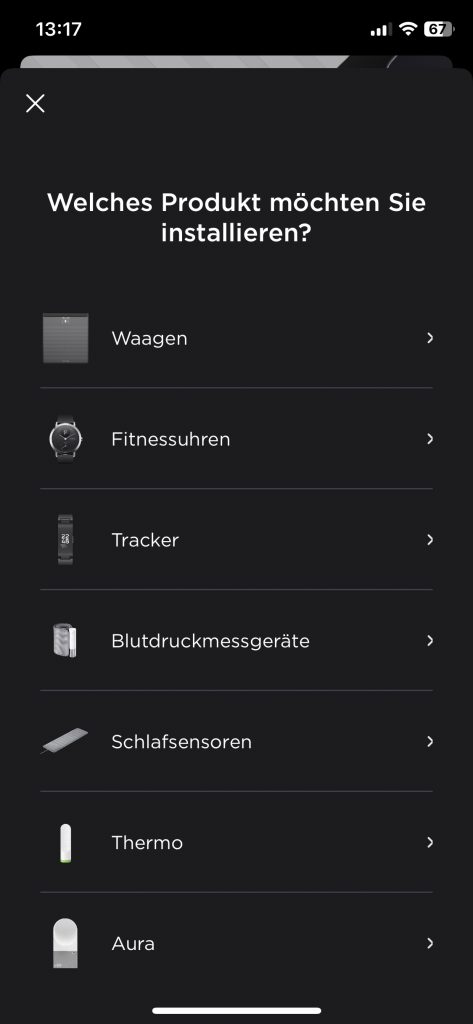 Withings BPM Connect Blutdruckmessgerät App Gerät hinzufügen 2