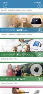 Medisana BU 584 Connect Blutdruckmessgerät App Produktwahl