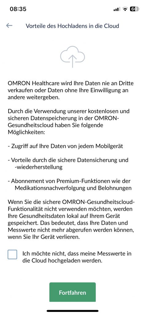 Omron RS7 Intelli IT Blutdruckmessgerät Einrichtung App Cloud