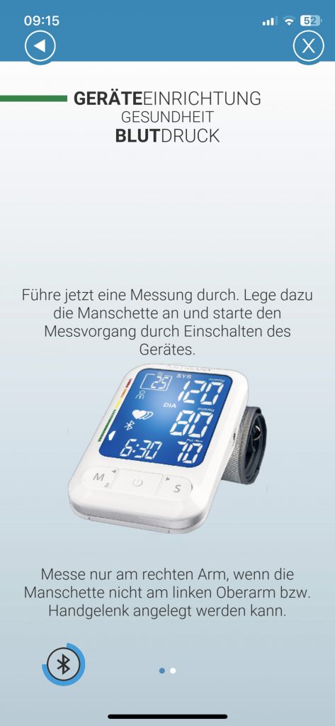 Medisana BU 584 Connect Blutdruckmessgerät App Verbingung 3