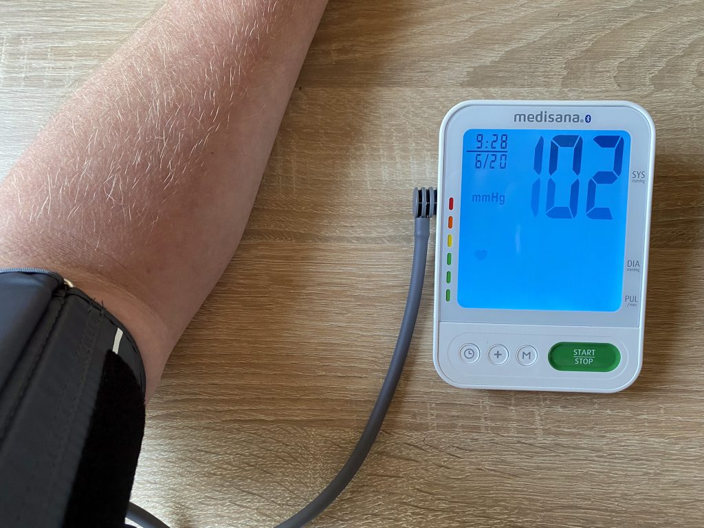 Medisana BU 584 Connect Blutdruckmessgerät erste Messung