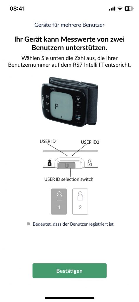 Omron RS7 Intelli IT Blutdruckmessgerät Einrichtung App Benutzer