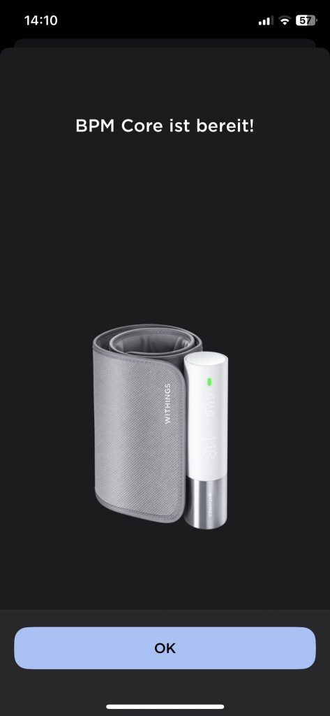 Withings BPM Core Blutdruckmessgerät App Gerät hinzufügen 11
