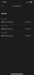 Withings BPM Connect Blutdruckmessgerät App Messwerte Blutdruck 3