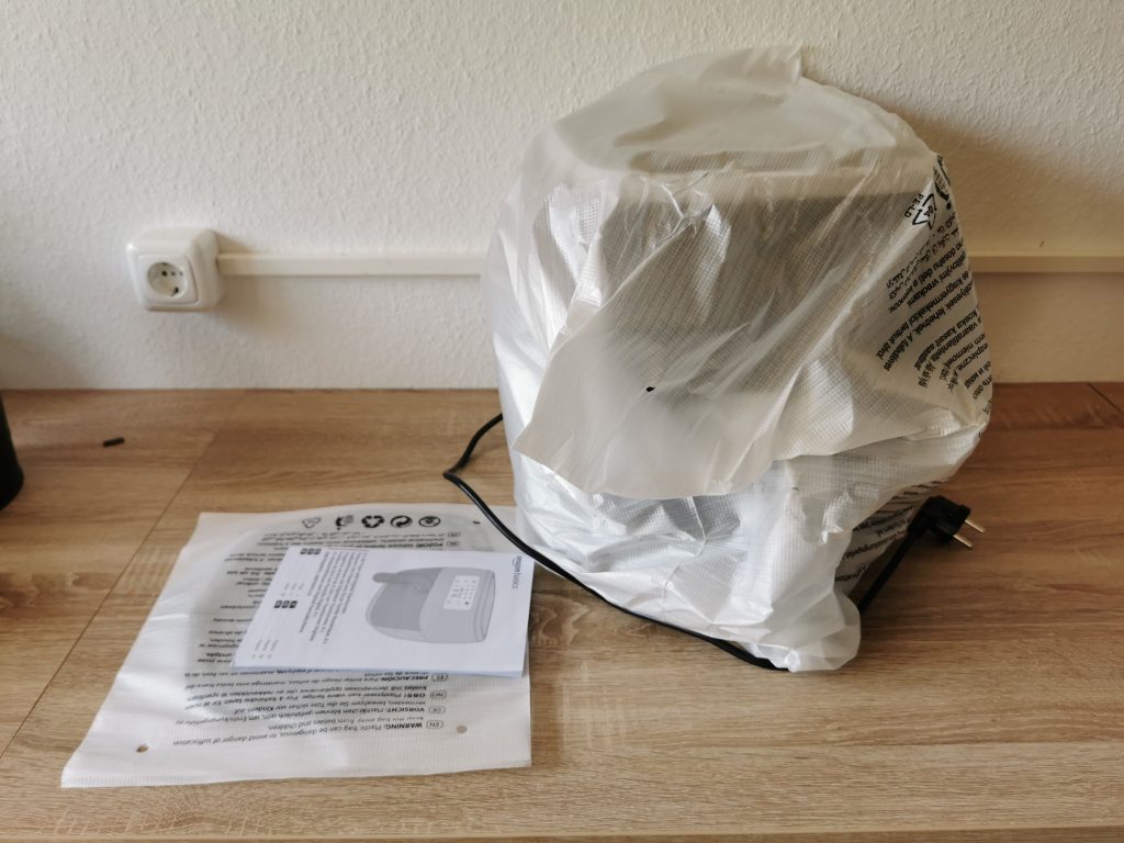 Amazon Basics Heißluftfritteuse ausgepackt