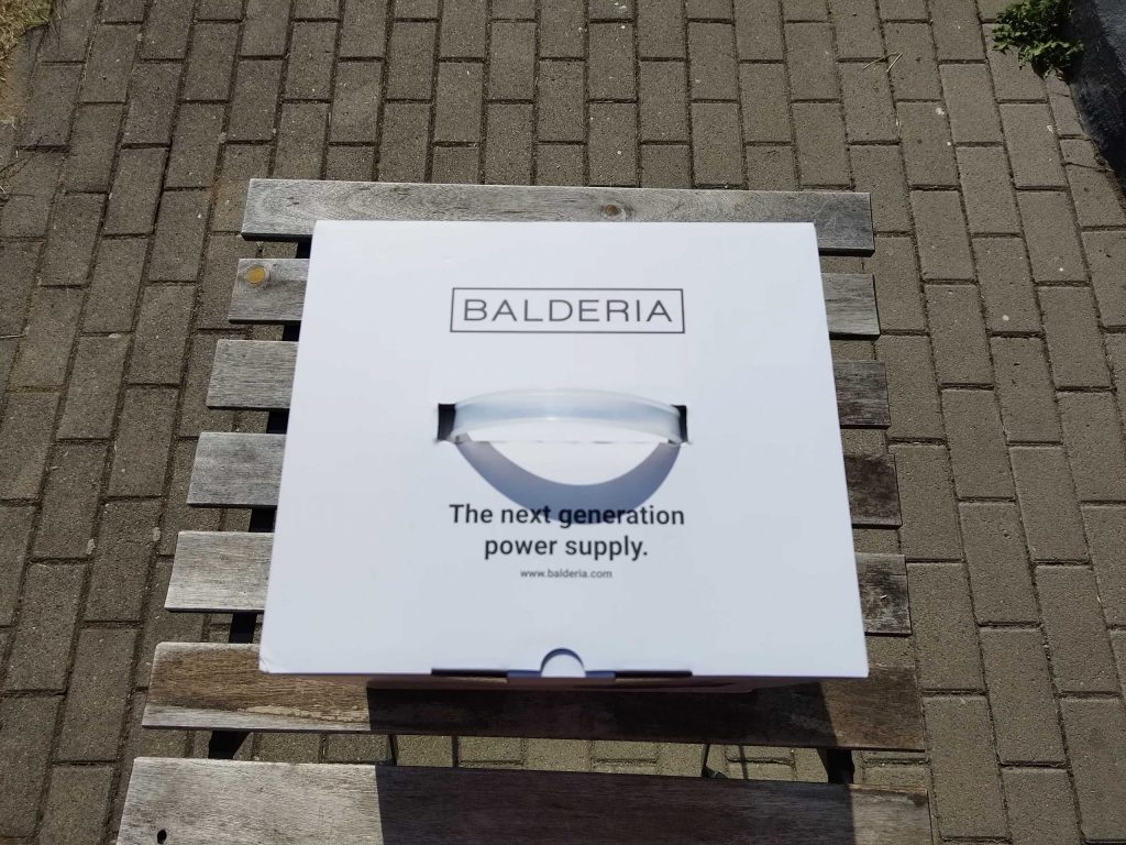 BALDERIA Power Cube PPS 500 Powerstation Verpackung von oben