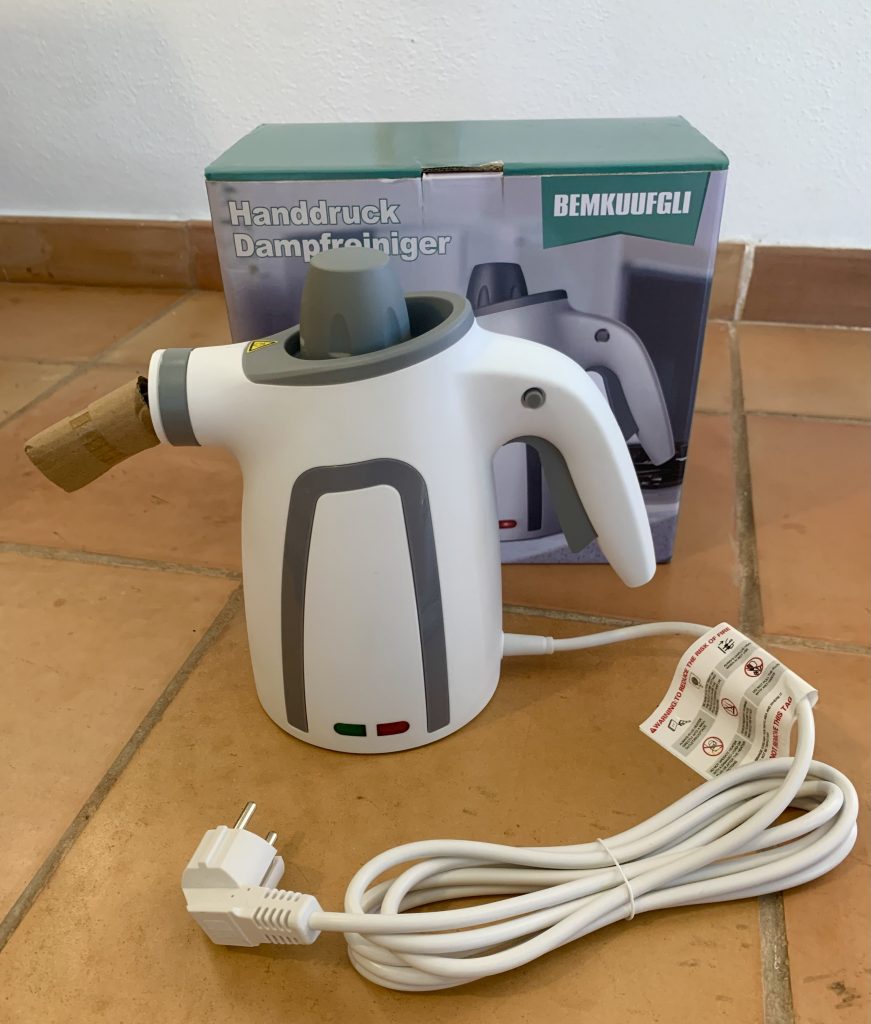 BEMKUUFGLI Handdampfreiniger ausgepackt ohne Schutzfolie