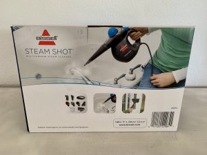 Bissell 2635J SteamShot Titanium Handdampfreiniger Verpackung von hinten