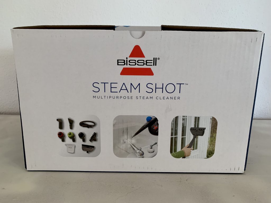 Bissell 2635J SteamShot Titanium Handdampfreiniger Verpackung von oben