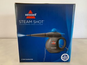 Bissell 2635J SteamShot Titanium Handdampfreiniger Verpackung von rechter Seite