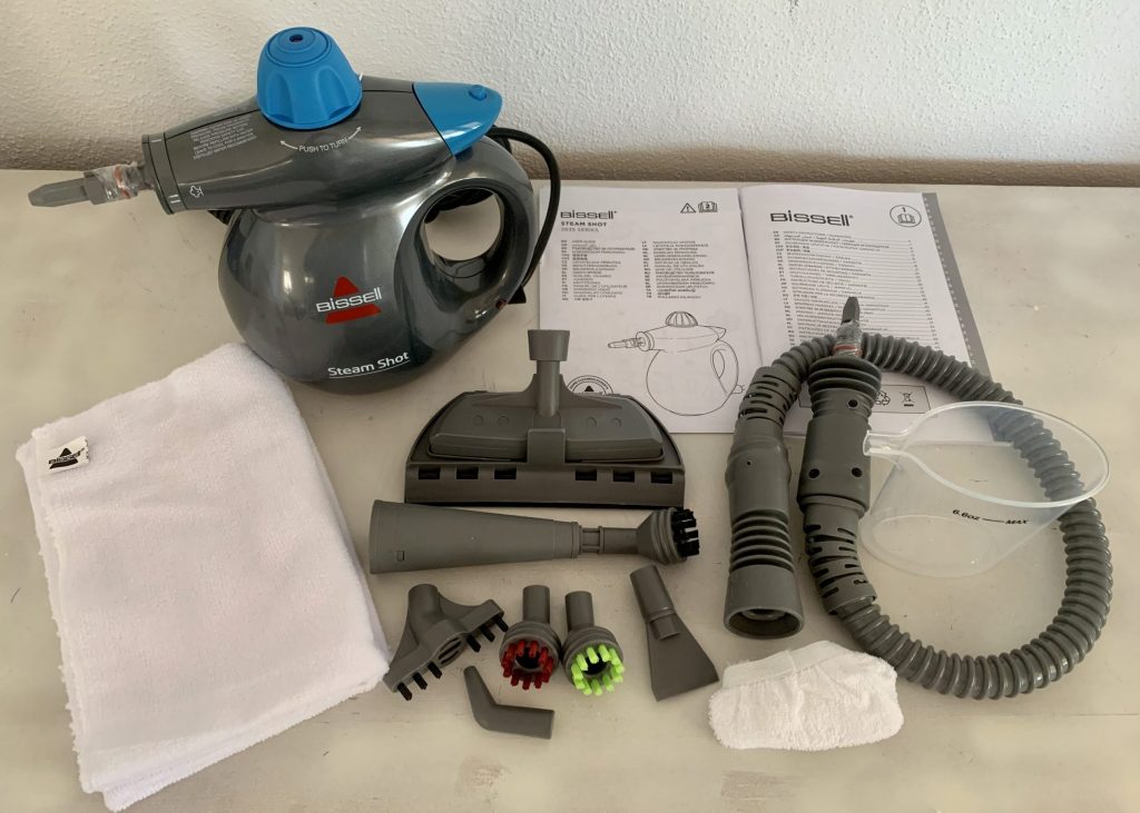 Bissell 2635J SteamShot Titanium Handdampfreiniger mit Zubehör