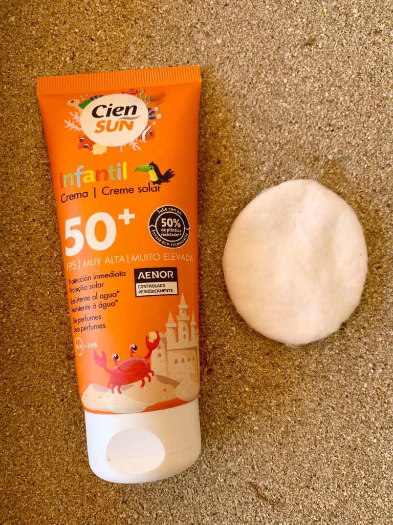 CIEN Sun Kids Sonnencreme Wattepad-Test
