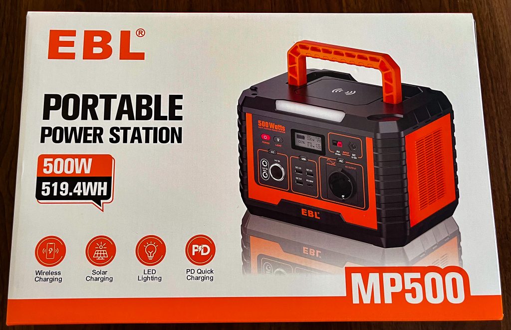 EBL Voyager 500 Powerstation Verpackung