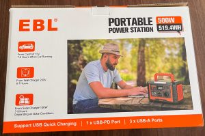 EBL Voyager 500 Powerstation Verpackung Rückseite