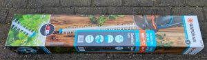 Gardena ComfortCut 60 18V-P4A Ready-To-Use Set Akku-Heckenschere Verpackung