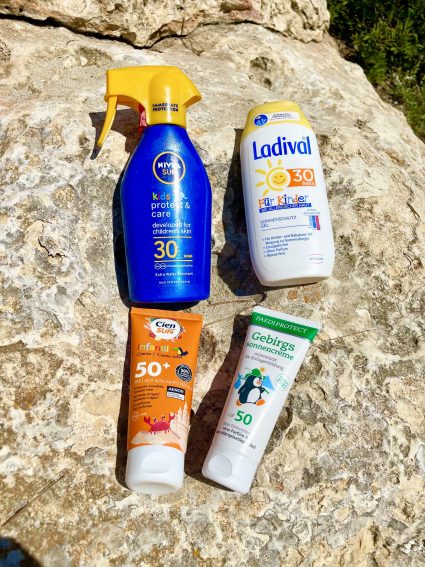 Gruppenfoto Sonnencremes für Kinder