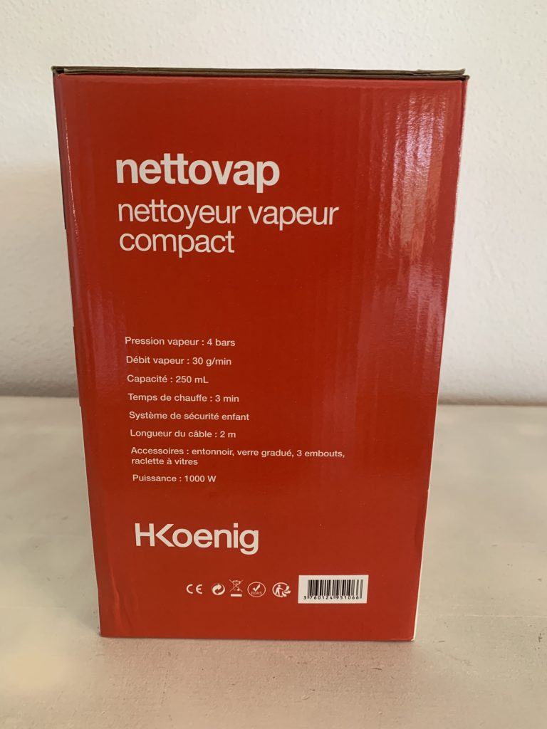H.Koenig Handdampfreiniger Verpackung von der Seite 2