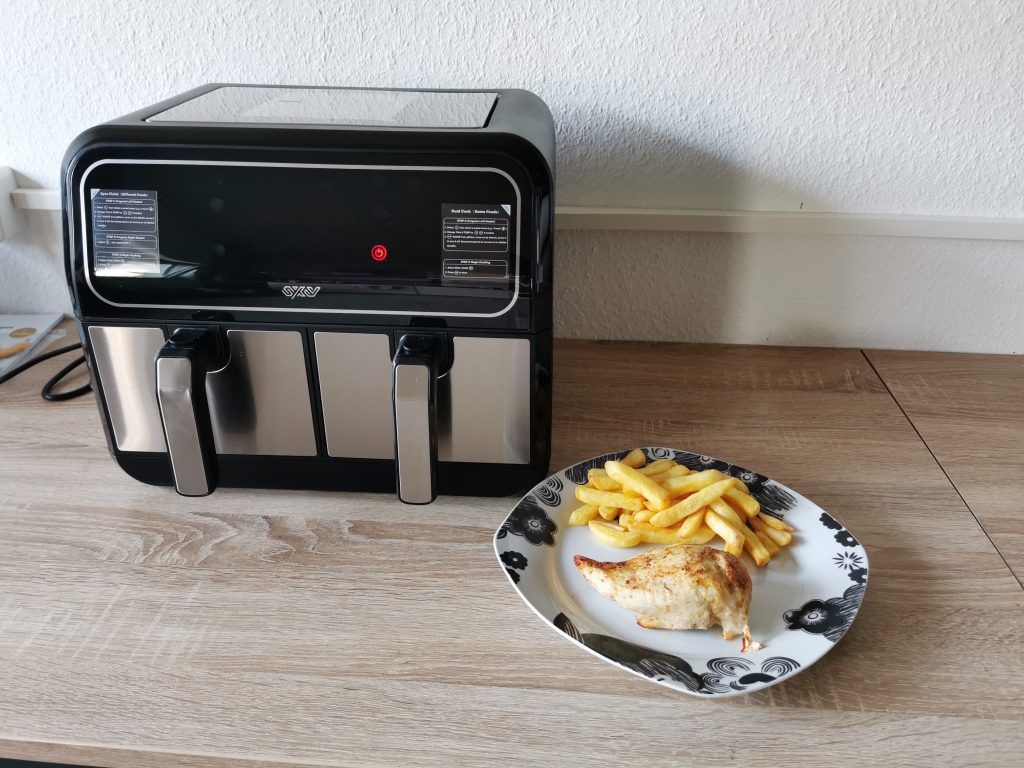 Innsky Dual Zone Heißluftfritteuse Pommes und Hähnchen