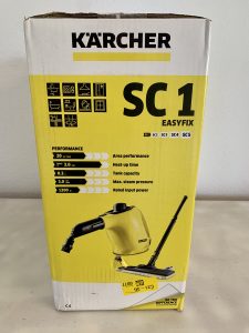 Kärcher Dampfreiniger SC 1 EasyFix Handdampfreiniger Endergebnis Kochfeldtest von der Seite