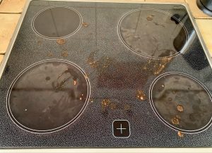 Kärcher Dampfreiniger SC 1 EasyFix Handdampfreiniger Kochfeldtest-vorher