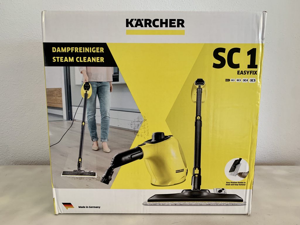 Kärcher Dampfreiniger SC 1 EasyFix Handdampfreiniger Verpackung von vorne