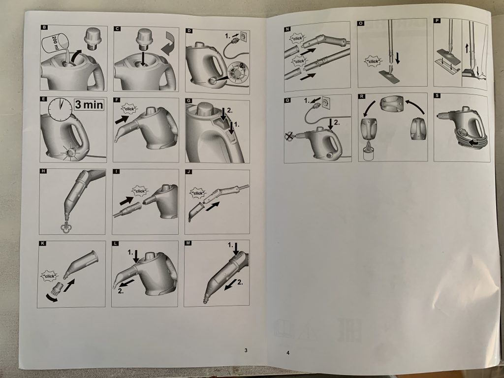 Kärcher Dampfreiniger SC 1 EasyFix Handdampfreiniger bebilderte Schnellstartanleitung