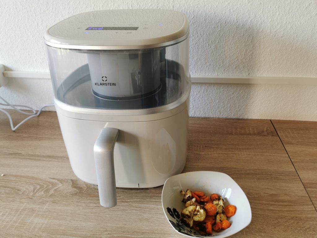Klarstein Air Bloom Heißluftfritteuse Gemüse gegart