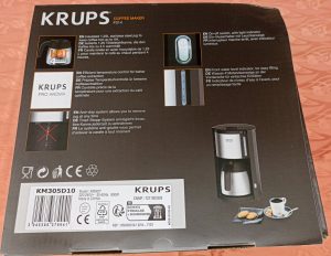 Krups KM305D ProAroma Kaffeemaschine Verpackung Rückseite