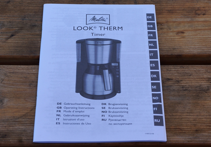 Melitta Look Therm Timer 1011-16 Bedienungsanleitung