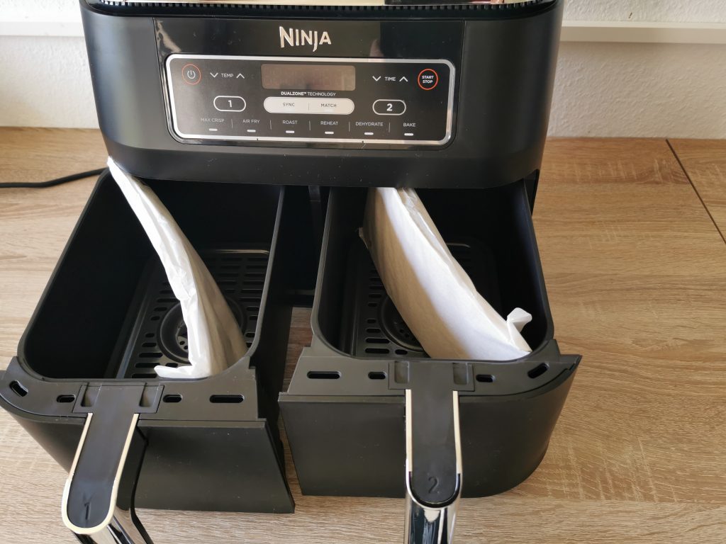 Ninja Foodie Dual Heißluftfritteuse Sicherung Crisperplatten
