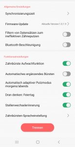 Oclean X Pro Digital S elektrische Zahnbürste App