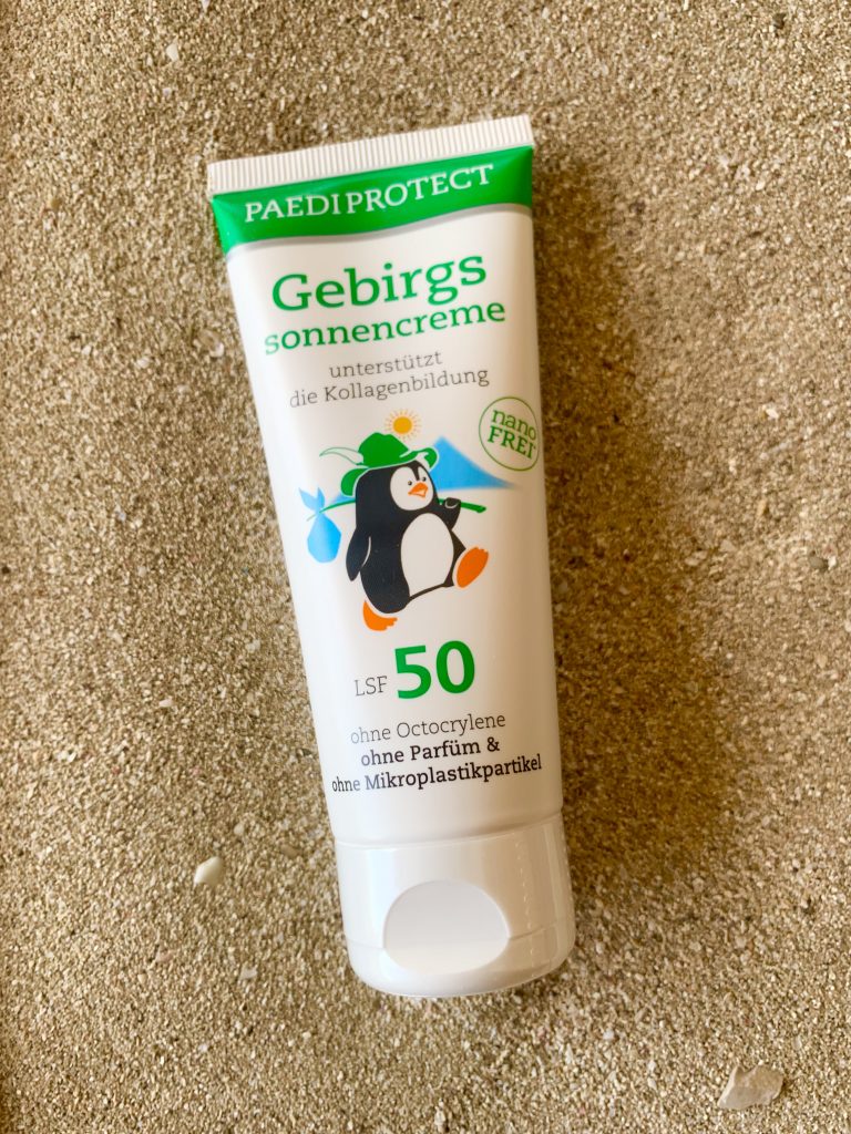 PAEDIPROTECT Gebirgssonnencreme Verpackung von vorne