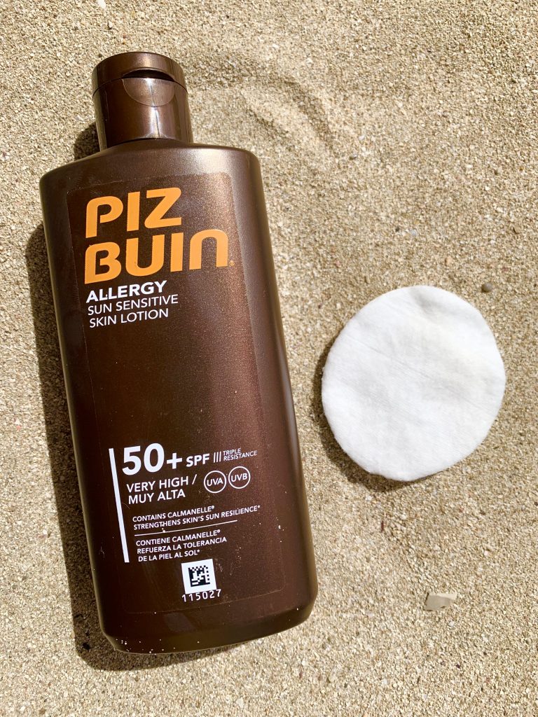 Piz Buin Allergy Sonnencreme Abfärbtest