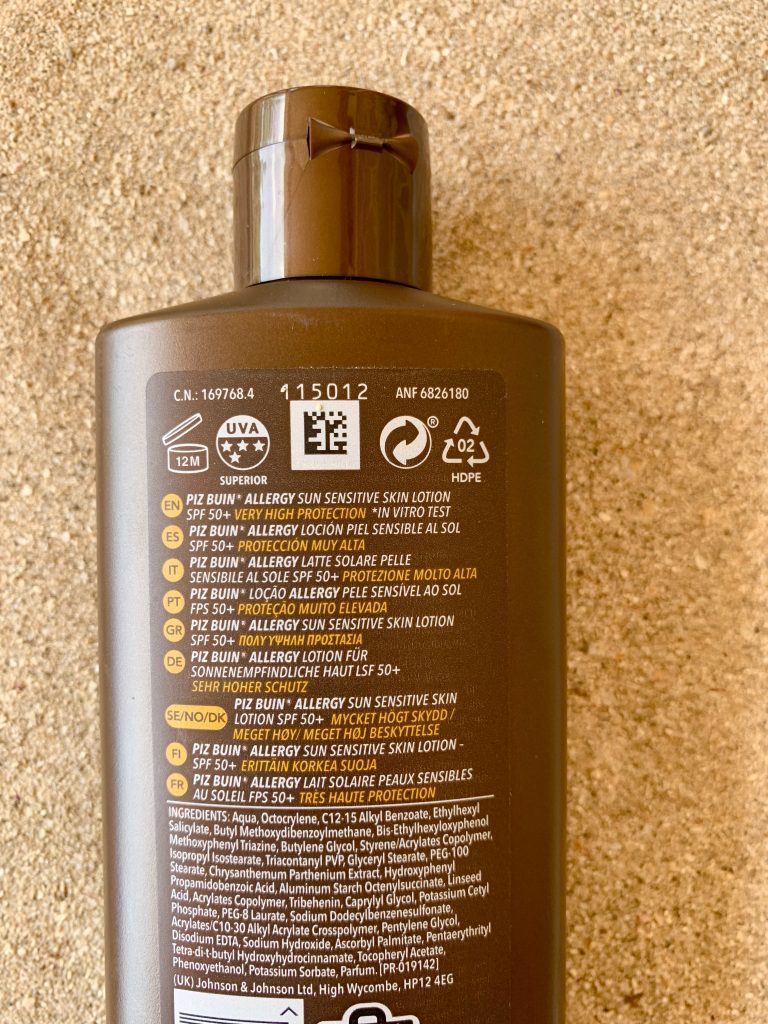 Piz-Buin-Allergy-Sonnencreme-Nahansicht-Rückseite