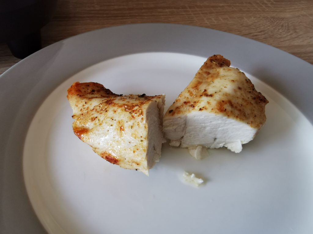 Princess Heißluftfritteuse Hähnchen aufgeschnitten