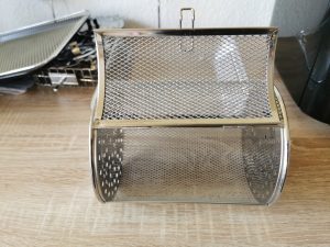 Rosenstein und Söhne Heißluftfritteuse Drehkorb geöffnet