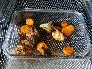 Rosenstein und Söhne Heißluftfritteuse Gemüse gegart