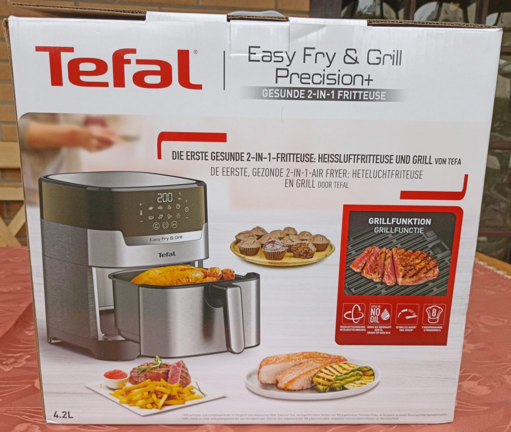 Tefal EY505D Easy Fry & Grill Heißluftfritteuse Verpackung