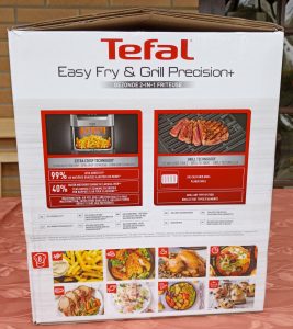 Tefal EY505D Easy Fry & Grill Heißluftfritteuse Verpackung Seite