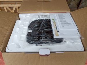 Tefal EY505D Easy Fry & Grill Heißluftfritteuse Verpackung offen