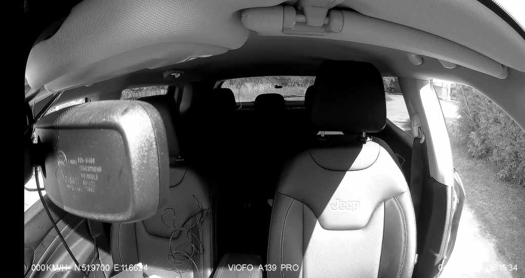 Viofo A139 Pro Dashcam Innenraumkameraaufnahme