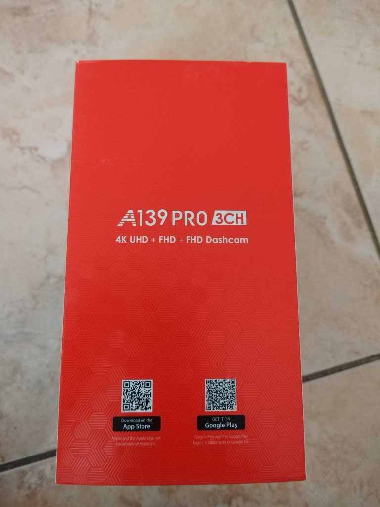 Viofo A139 Pro Dashcam Verpackung linke Seite