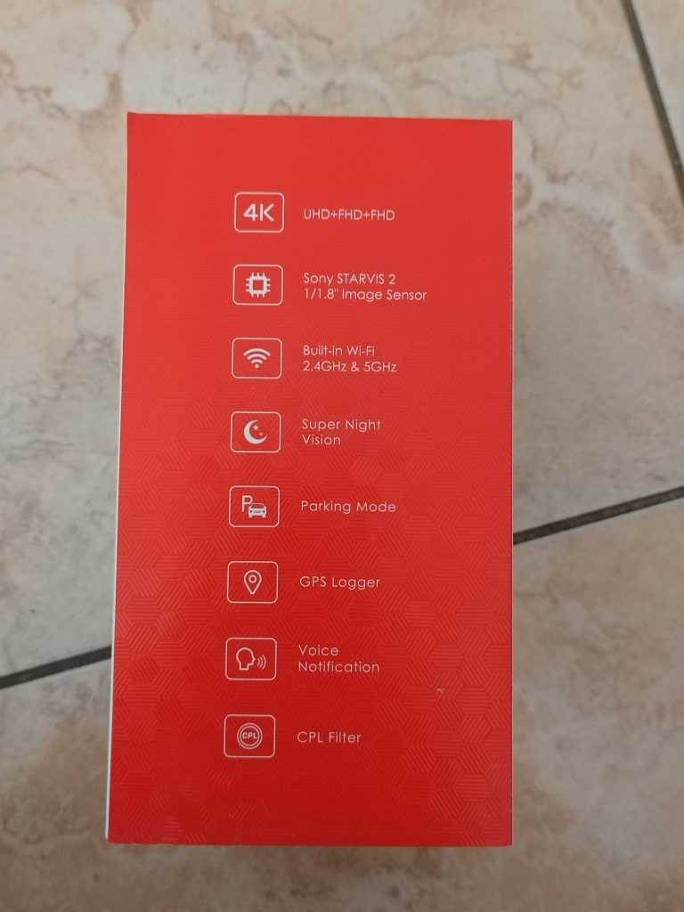 Viofo A139 Pro Dashcam Verpackung rechte Seite