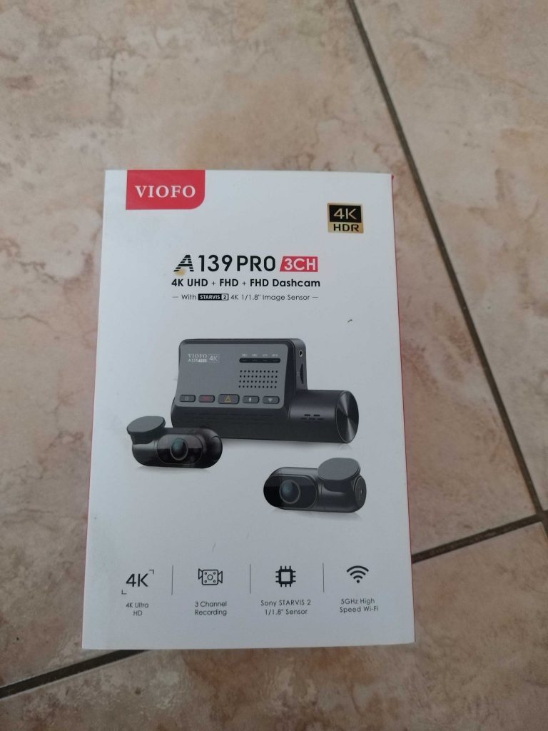 Viofo A139 Pro Dashcam Verpackung von vorne
