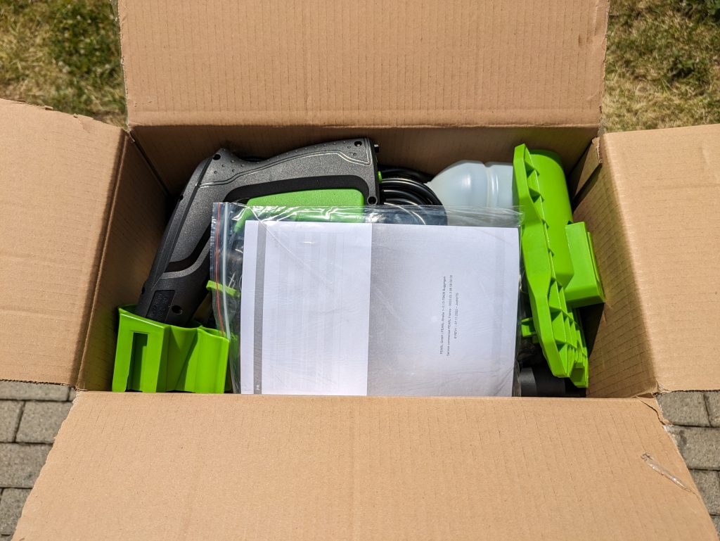 AGT Professional ZX 7340 675 Hochdruckreiniger Verpackung geöffnet ohne Trennpappe